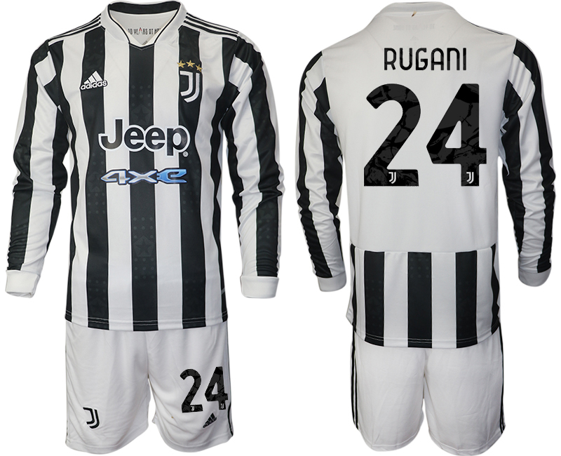 Men 2021-2022 Club Juventus home white Long Sleeve #24 Adidas Soccer Jersey